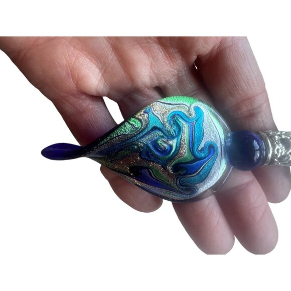 Blown Glass Handle Magnifier Padded Box Pier One - Picture 2 of 10